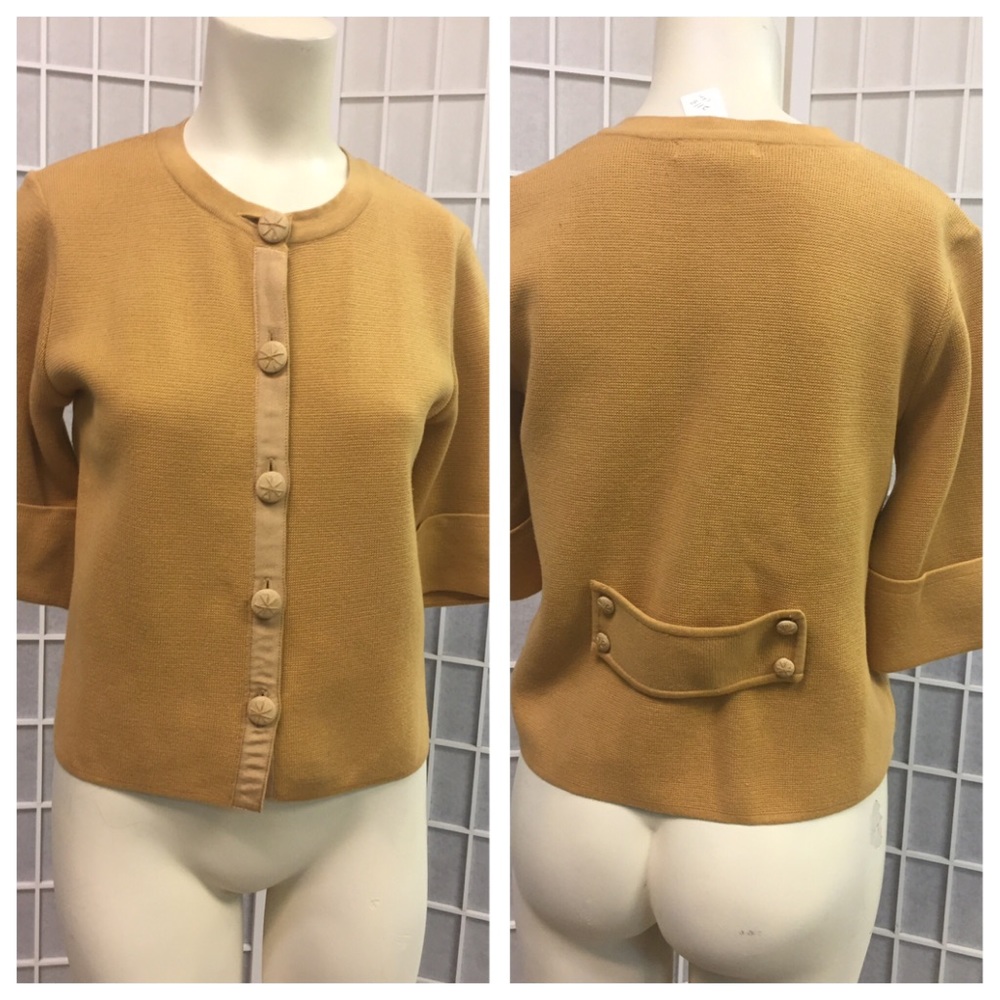 Evie Woman sweater yellow pretty sz S 100% cotton